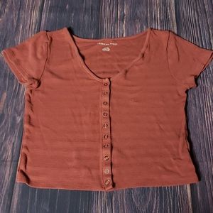 American Eagle Crop Top Short Sleeve Small